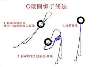 O型圈连接子线的打结方法