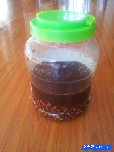 图解专攻大鲤的酒泡玉米粒钓饵的制作